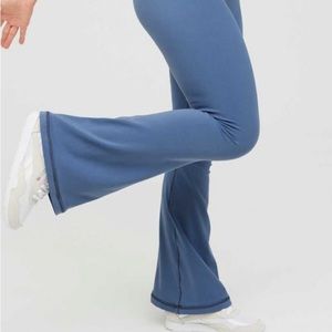 Offline By Aerie Real Me High Waisted Crossover Flare Legging Marbled Blue